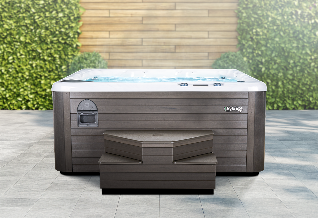 beachcomber hot tub in a backyard
